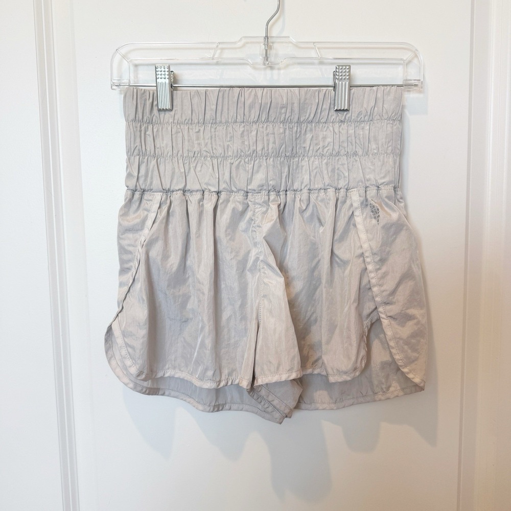 Free People The Way Home High Rise Shorts Small Gray Lined Athletic Workout Gym